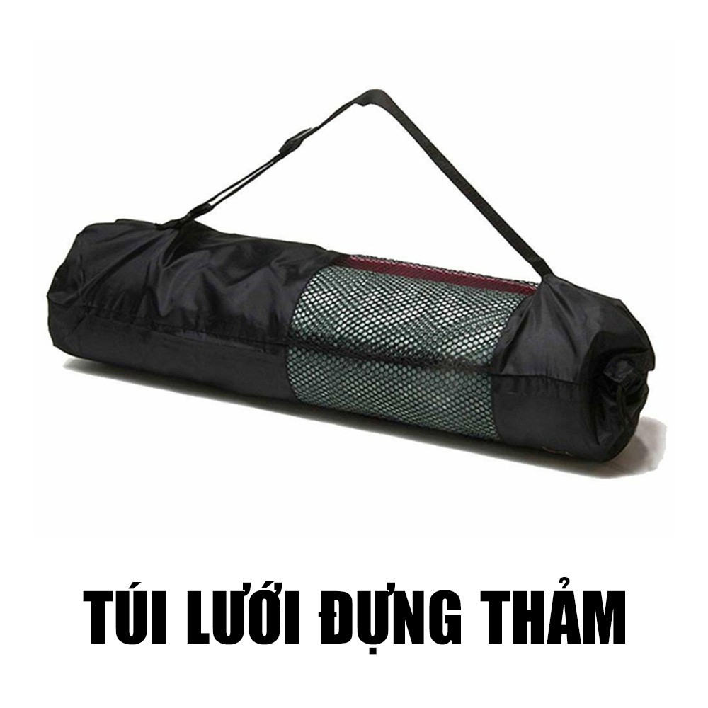 (Sỉ &amp; lẻ) Túi lưới có dây đeo đựng thảm Yoga - Loại 6mm &amp; 8mm