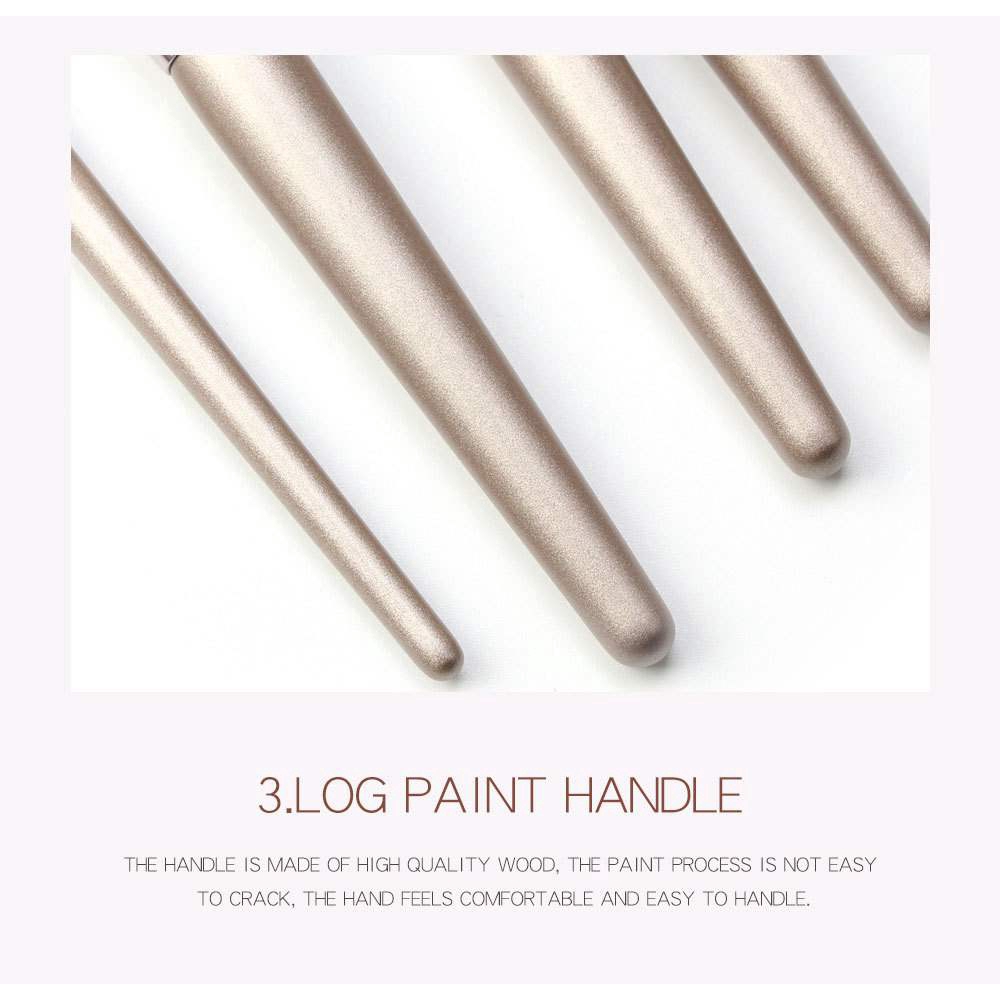 Cọ Trang Điểm Tay Cầm Bằng Gỗ Chất Lượng Cao