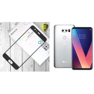 TẤM DÁN KÍNH CƯỜNG LỰC KÍN FULL MÀN HÌNH MÀU ĐEN CHO ĐIỆN THOẠI LG V30 HIỆU NILLKIN