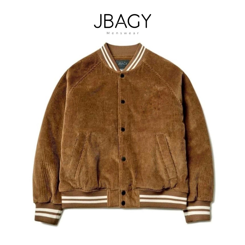 Áo khoác nam bomber nhung tăm BUMBA cao cấp phong cách Hàn quốc thương hiệu JBAGY - JBK01