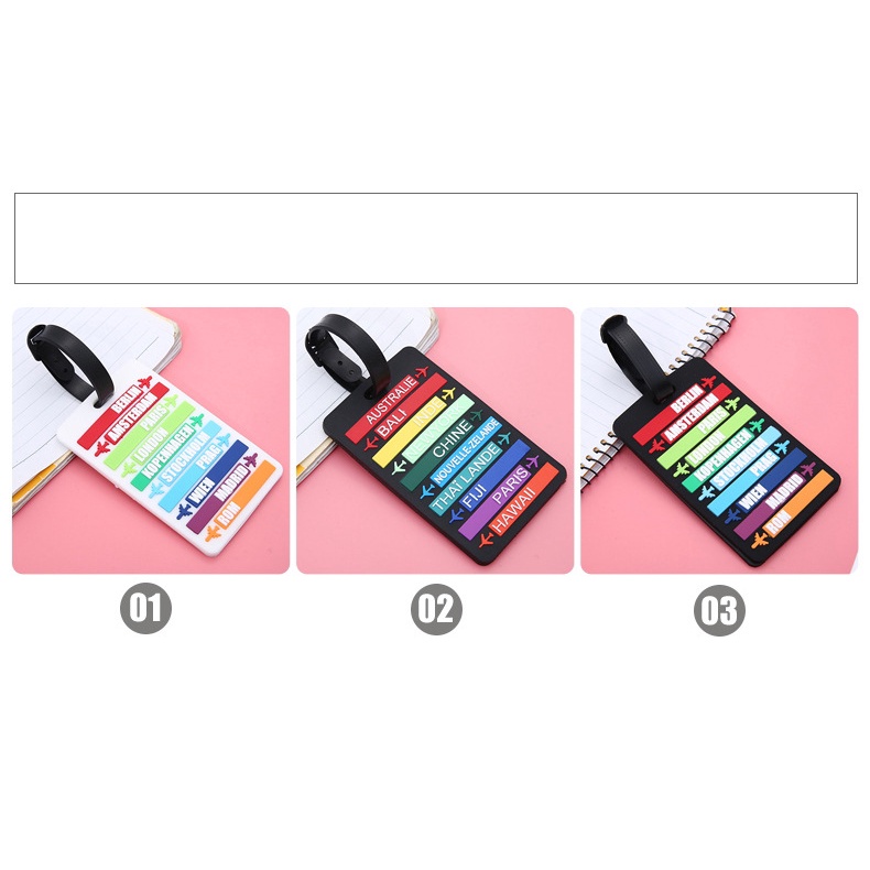 [Loại Dày Đẹp] Thẻ Hành Lý Bảng Tên Nametag Địa Điểm Du Lịch Dành Cho Vali/ Balo Chống Thất Lạc - Shine House