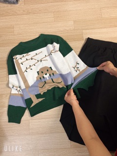 SET ÁO + CHÂN VÁY LEN QCCC