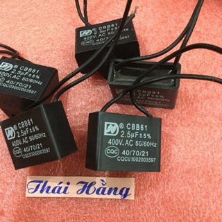 Tụ quạt 2.5 M/400 v giá cho 5 chiếc