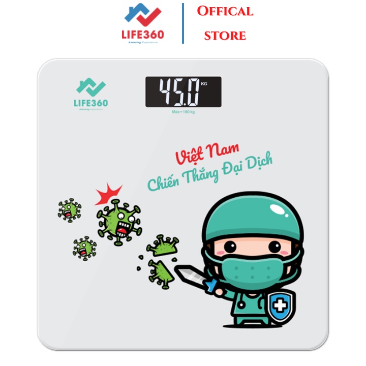 Cân sức khỏe điện tử Life360 AL-S22A - Hàng Chính Hãng