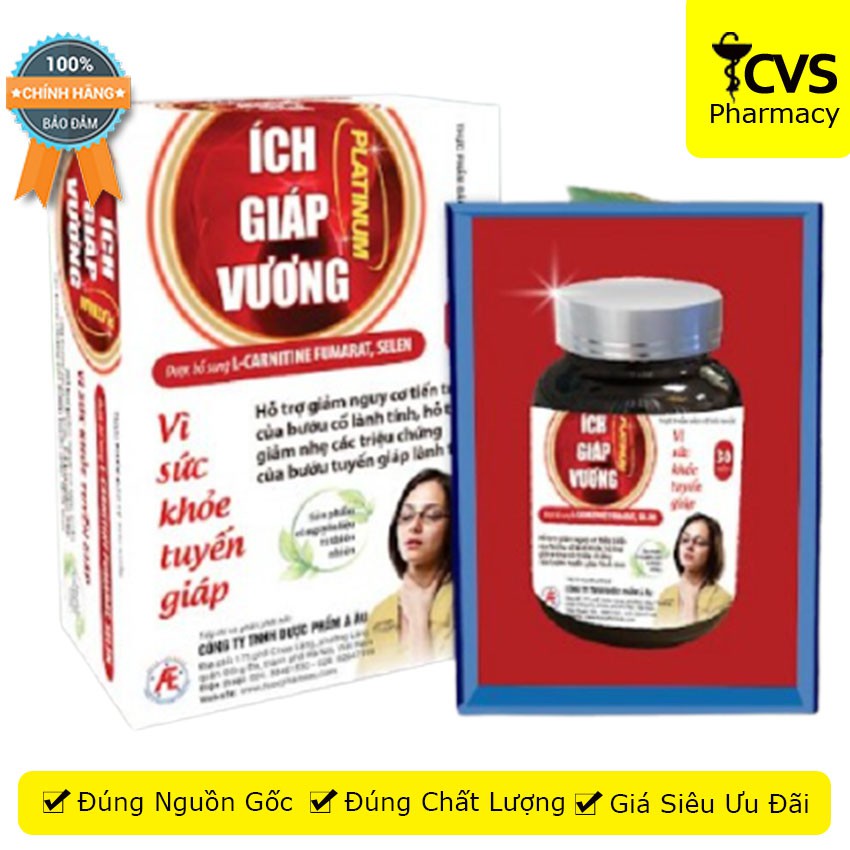 Ích giáp vương platinum hộp 30 viên - hỗ trợ tăng sức đề kháng - Cvspharmacy