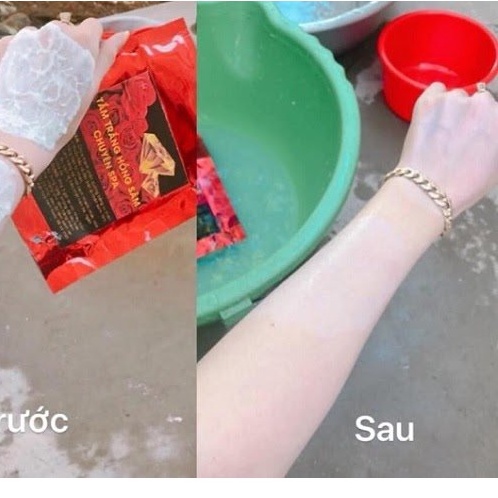 Tắm trắng hồng sâm chuyên dùng cho spa
