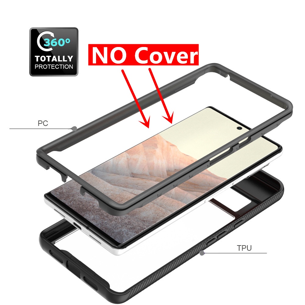 2 in 1 Luxury Hybrid Shockproof Armor Case For Google Pixel 7 6 Pro 6A 5A 4A 5G Front Back Double Protection Casing for google Pixel 5 XL Hard Soft silicone Phone bumper Back Cover