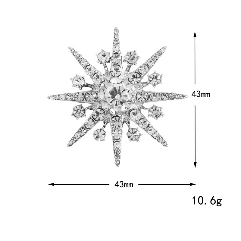 Ghim cài áo Vest Nam Lapel Pin thời trang hình  bông hoa tuyết đính hạt đá GH-301 {Phụ kiện vest Nam - AdamZone}