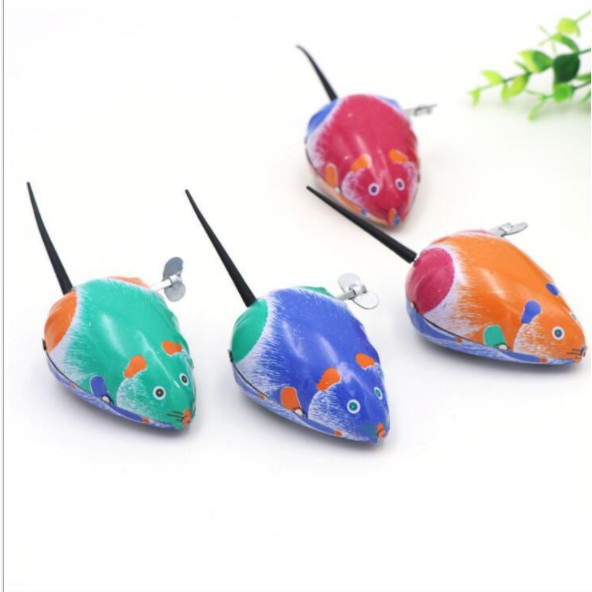 Đồ Chơi Trẻ Em Chuột Kim Loại Chạy Bằng Dây Cót Thú Vị