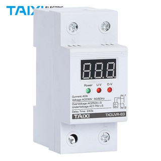 Bảo vệ mất dây trung tính, quá áp , thấp áp 2p 63A có LCD hiển thị điện áp - Esmarthome