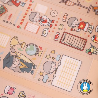 Set sticker PET dạng dài DAILY LIFE
