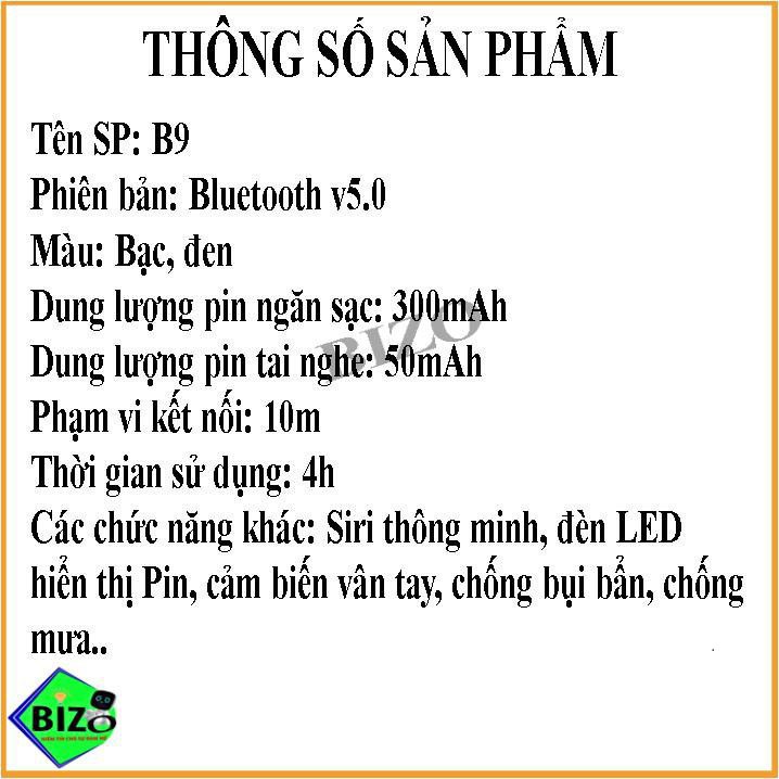 [CAO CẤP - BẢN MỚI 2020] Tai gnhe bluetooth nhét tai, tai nghe không dây thể thao AMOI B9