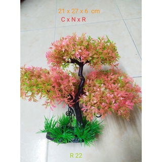 Cây bonsai nhựa trang trí hồ cá, bể cá-hòn non bộ,..