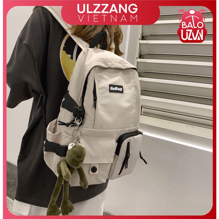 Balo đi học nam nữ Ulzzang basic chống nước, cặp sách laptop phong cách Unisex Hàn Quốc dành cho học sinh, sinh viên.