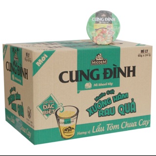 Mì ly cung đình lẩu tôm chua cay
