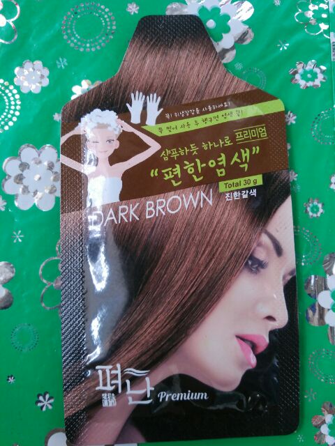 Gội ra màu phủ tóc bạc màu tự nhiên đen, nâu, nâu đen, nâu tím Hàn Quốc giá 120.000đ 4 màu