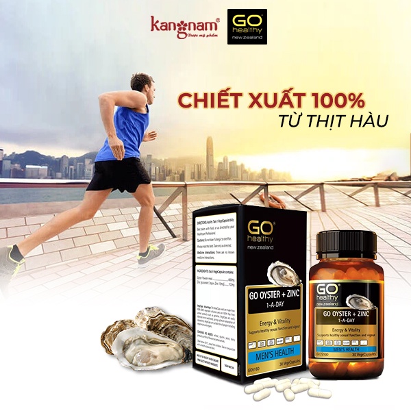 Viên Bổ Sung Hàu và Kẽm Giúp Tăng Sức Khoẻ Cho Nam Giới Go Healthy Oyster + Zin C 1-A-Day Hộp 30 viên