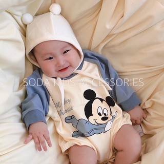 (Ảnh thật) Body nỉ ấm Mickies cho bé