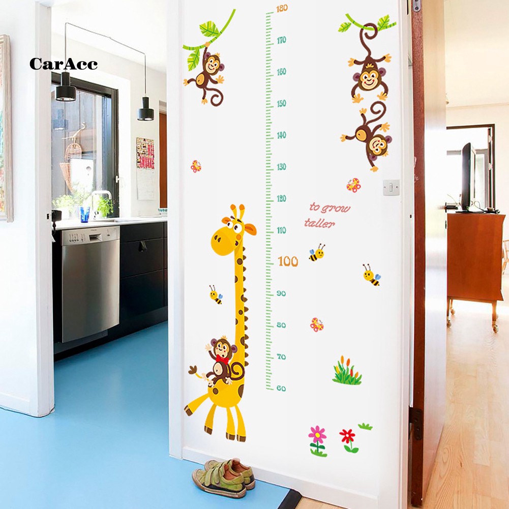 Miếng dán tường hình thang đo chiều cao cho bé , dễ chùi rửa