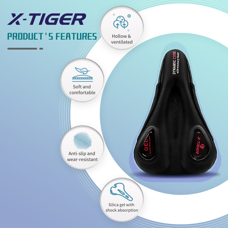 Đệm gel X-TIGER bọt biển thoáng khí cho yên xe đạp leo núi