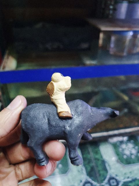 TRÂU TRANG TRÍ HỒ CÁ NON BỘ 8x3x6cm