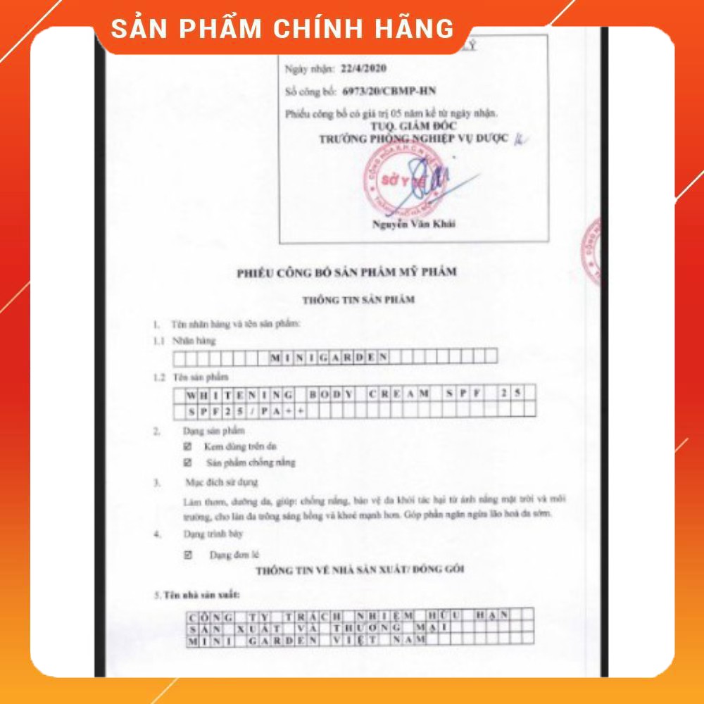 Kem body men bia Minigarden 180ml tặng sữa tắm men bia 60ml SPF25PA++ giúp chống nắng, dưỡng trắng, makeup body hiệu quả
