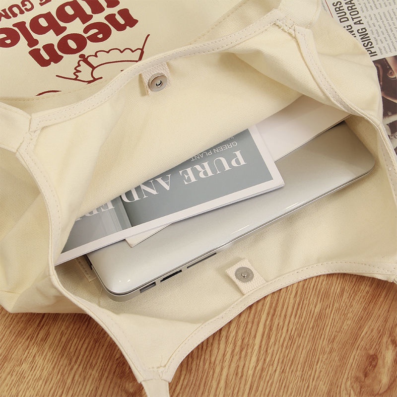 Túi Xách Canvas Cỡ Lớn Thiết Kế Đơn Giản Thời Trang Nhật Hàn Cho Nữ