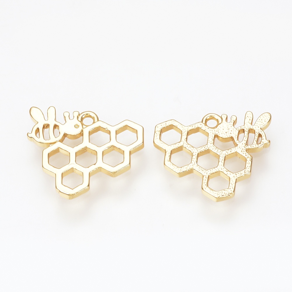 Set 2~20 Mặt Dây Chuyền Hình Mặt Trăng Mạ Vàng 18K