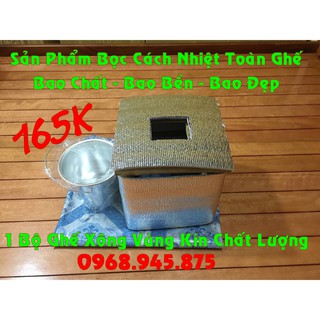 Combo Lều Xông Hơi Cao Cấp Tự Bung và Bộ Ghế Xông Vùng Kín bằng Tre Chất Lượng -  Bền - Rẻ - Đẹp