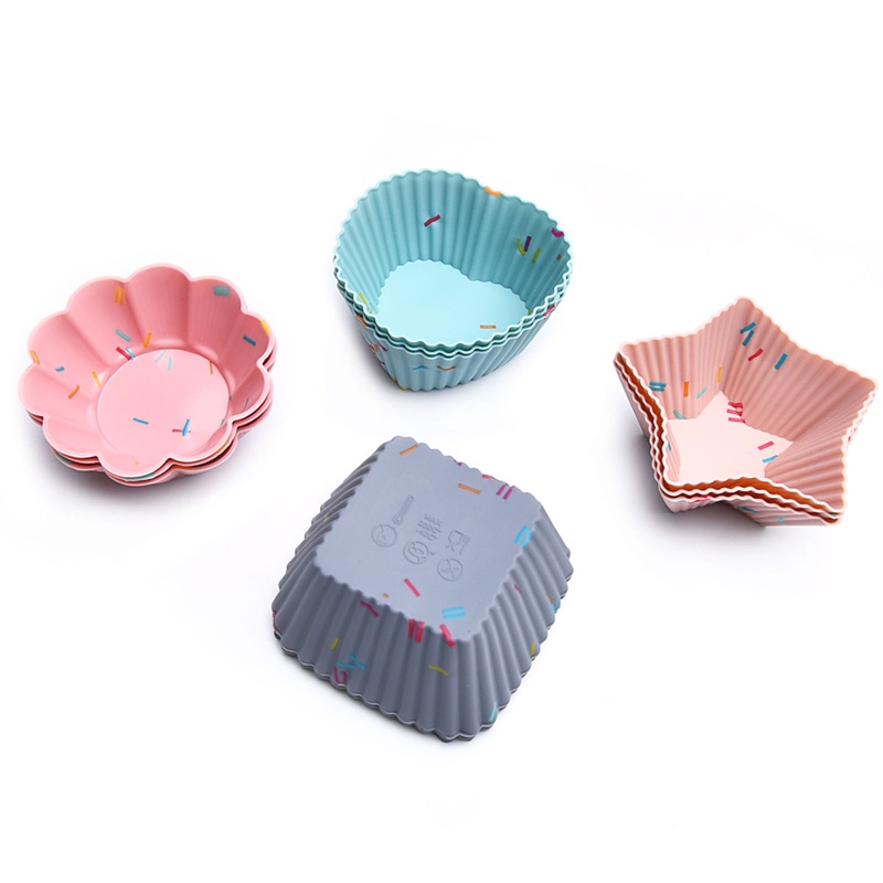 Bộ 4 Cốc Silicone Không Chứa BPA Dùng Làm Bánh Tiện Dụng
