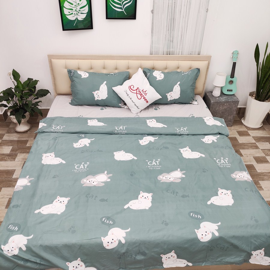 Bộ Chăn ga gối 4 món vải cotton TC 914 Shop Kingroom chuyên ga trải giường | BigBuy360 - bigbuy360.vn