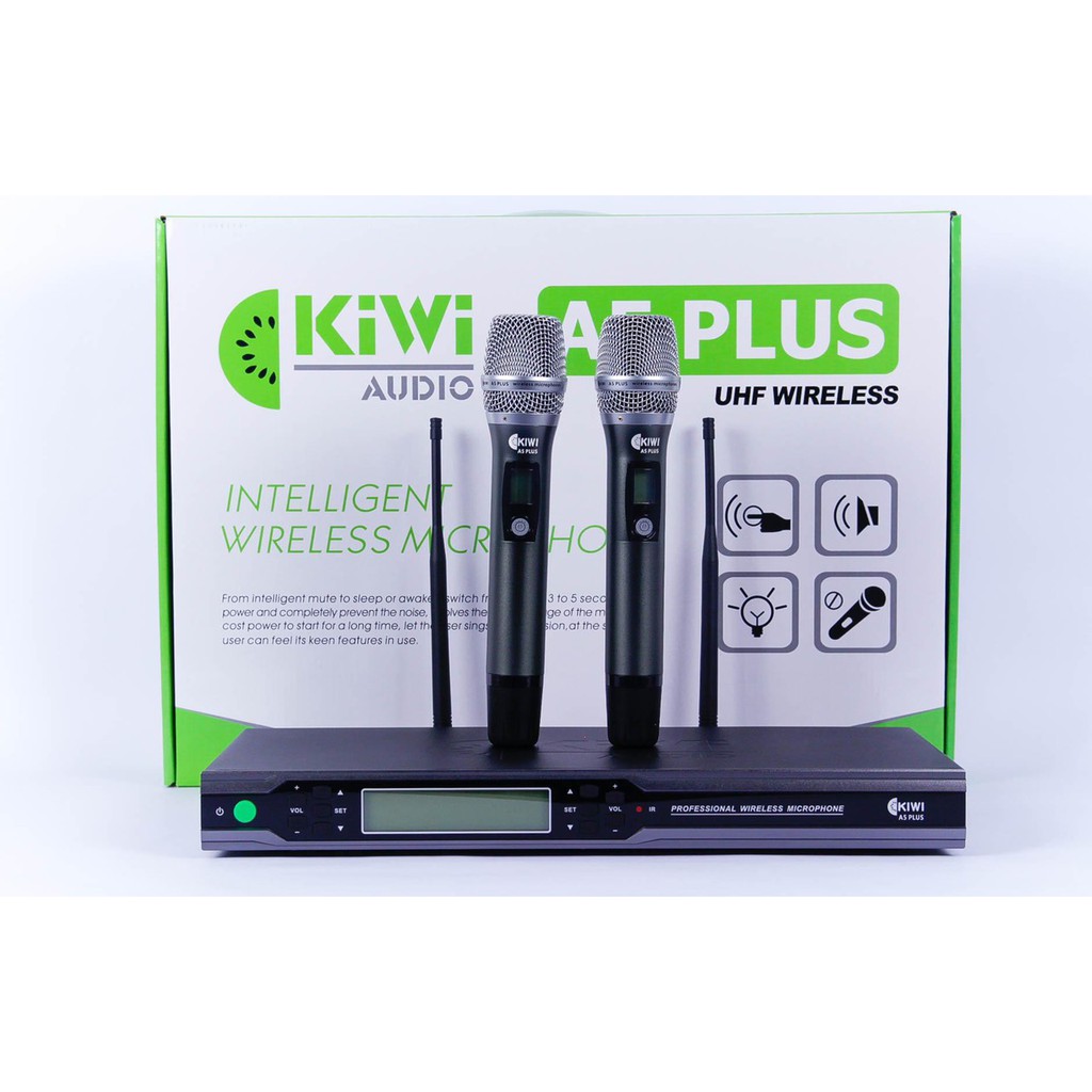 Micro không dây chuyên nghiệp Karaoke Kiwi A5 Plus - BẢO HÀNH 12 THÁNG 1 ĐỔI 1
