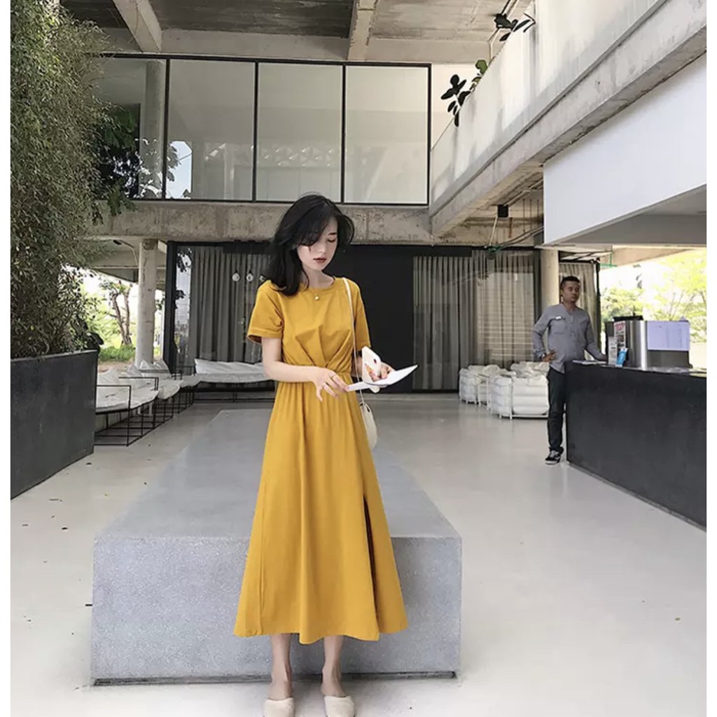 VÁY COTTON DÚM BỤNG 3 MÀU XẺ TÀ | BigBuy360 - bigbuy360.vn