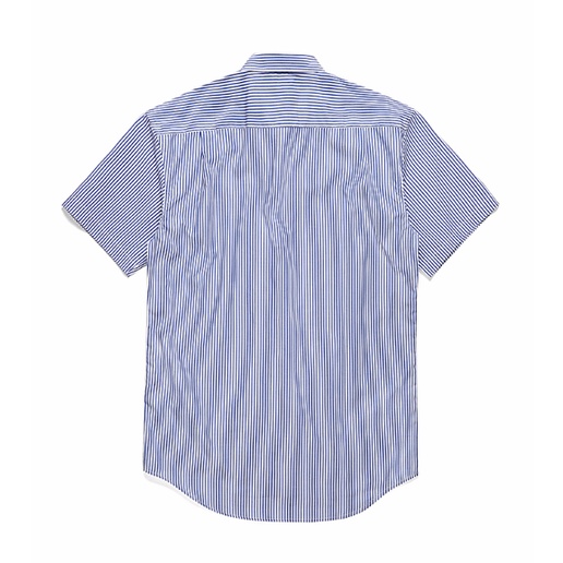 Play comme des garcons CDG Áo Sơ Mi Tay Ngắn Kẻ Sọc Phong Cách Đường Phố Nhật Bản Cho Nam Và Nữ