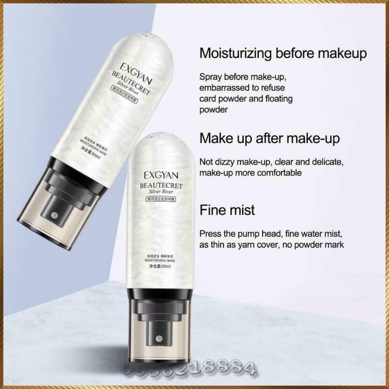Xịt khóa lớp trang điểm lâu trôi giữ ẩm EXGYAN Beautecret Silver River ESR5