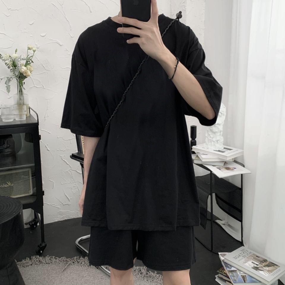 Áo thun tay lỡ YAYSHOP phông unisex nam nữ BASIC TRƠN chất thun cotton mềm mát thoáng mát top trending