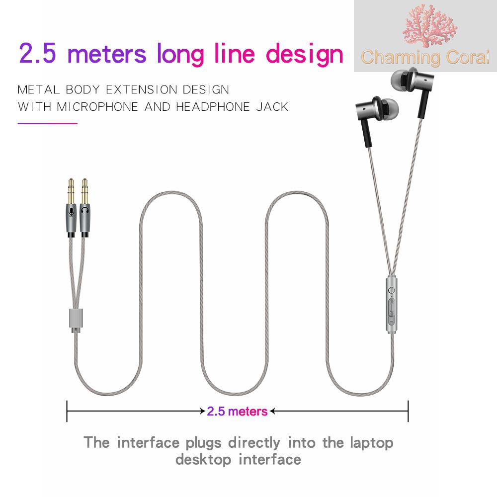 CTOY V01 3.5mm Gaming Headset In Ear Earphone Stereo Music Game Headphone with Microphone for PC Laptop Desktop Computer Gamer