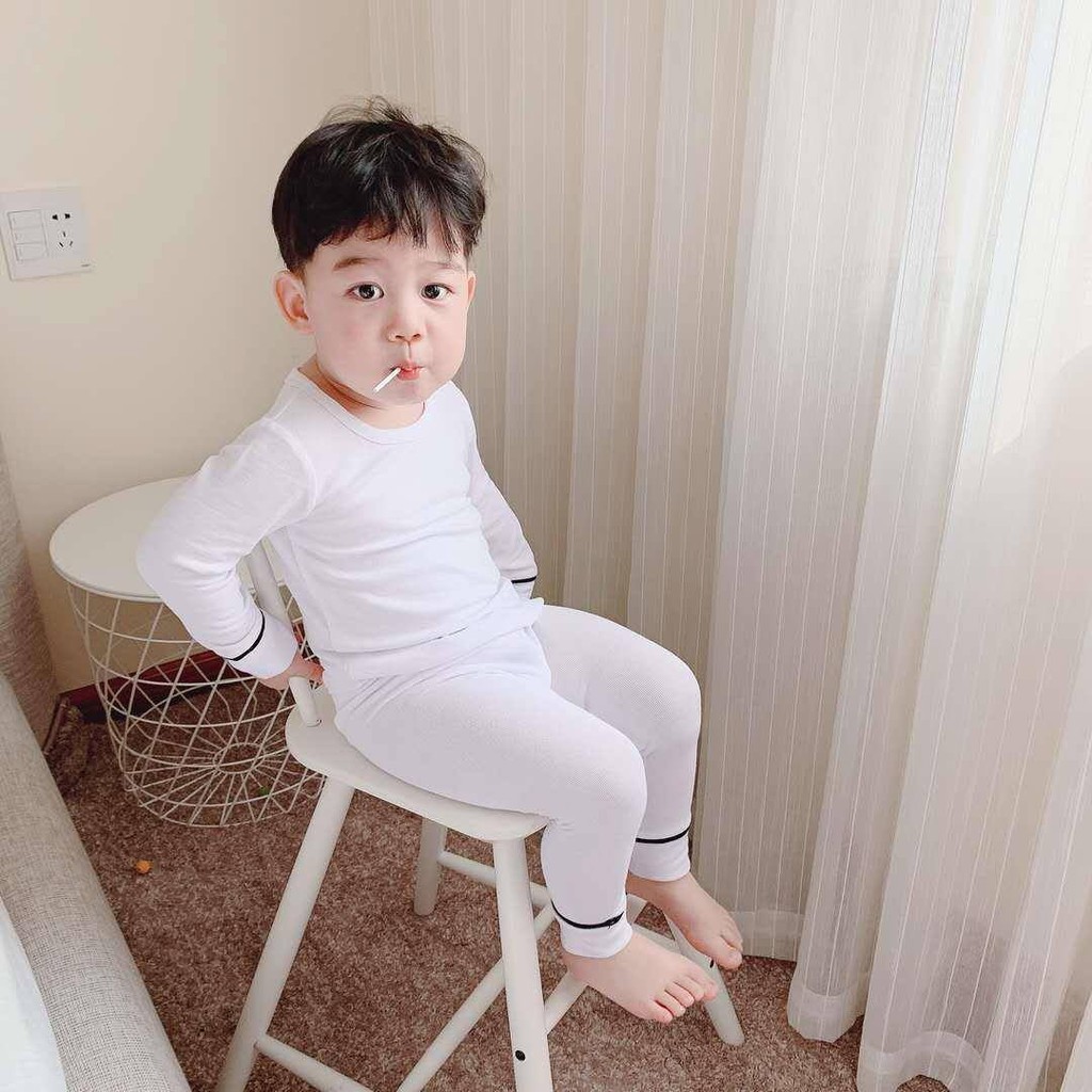 Bộ Dài Tay Trơn chất cotton MINKY SOON Cho Bé Yêu (7-19kg)