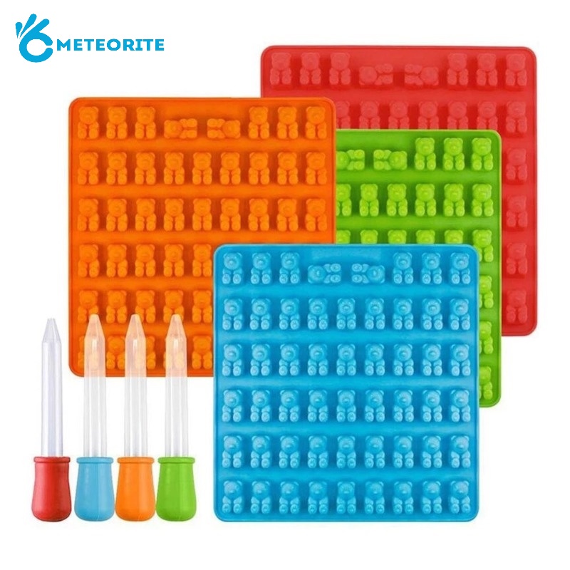 Khuôn Silicone Cấp Thực Phẩm Làm Bánh Kẹo Hình Gấu Gummy