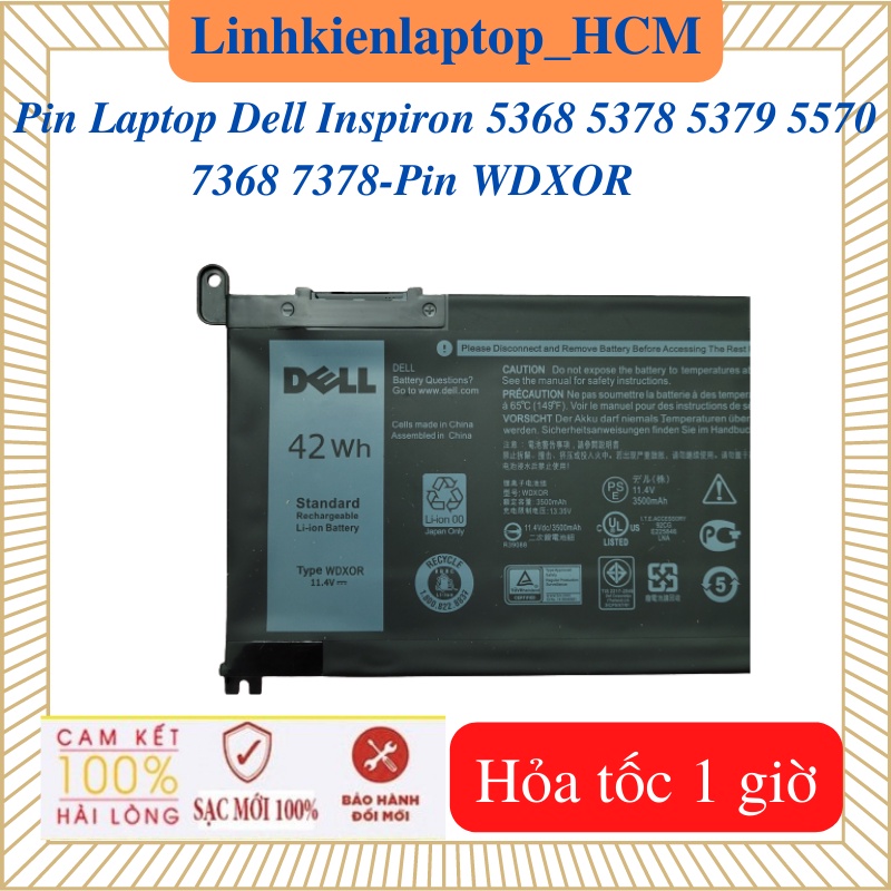 Pin WDXOR-Pin Laptop Dell Inspiron 3480 5368 5378 5379 5570 7368 7378 WDX0R-42Wh