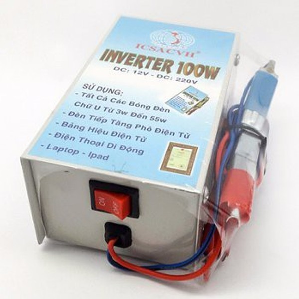 BỘ INVERTER CHUYỂN ĐỔI ĐIỆN TỪ 12V LÊN 220V CÓ SẴN Ổ CẮM (60w, 80w, 100w, 160w)