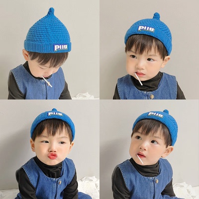 Mũ beanie dệt kim chất liệu cotton giữ ấm thoải mái dành cho trẻ nhỏ 1-6 tuổi