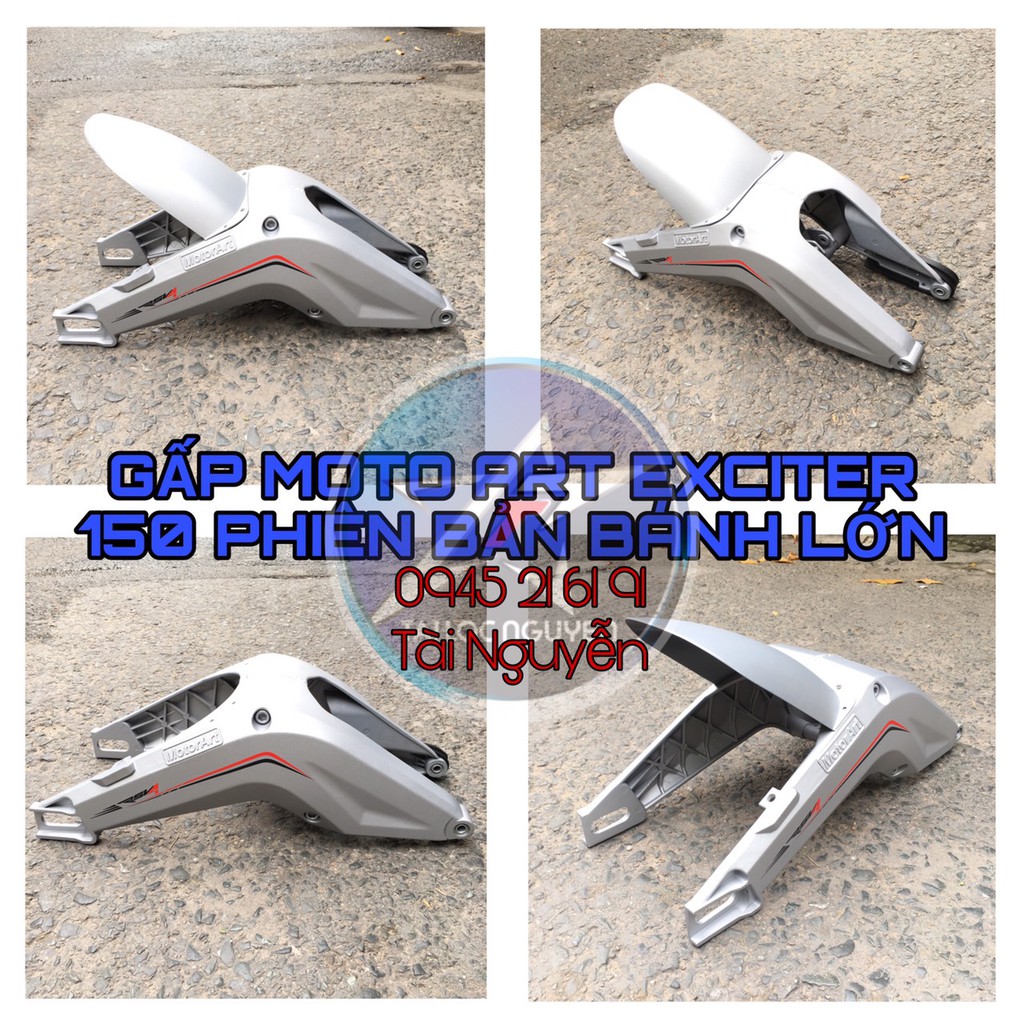 GẮP EXCITER 150 WINNER MOTO ART KIỂU DÁNG APRILIA RSV4 PHIÊN BẢN BÁNH LỚN