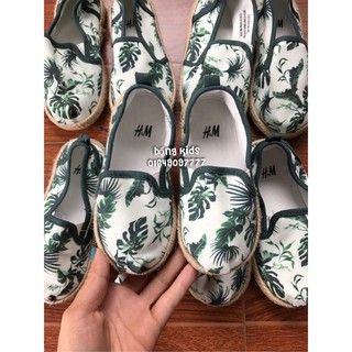 Slip On Bé Trai Đế Cói Cây Cọ