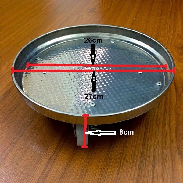 Đế Lót Chậu Cây thông minh, kệ để chậu thông minh, Có Bánh Xe Di Chuyển, có chốt khóa an toàn, chất liệu Inox