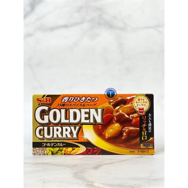 Viên Cà Ri cô đặc Số 1 Golden Curry Amakuchi 198G (Hộp)