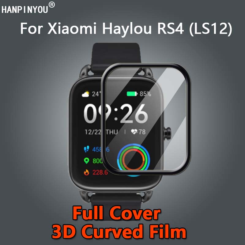 Kính Cường Lực Bảo Vệ Màn Hình Cong 3D Cho Xiaomi Haylou RS4 Plus / RS4 LS12 Smart Watch
