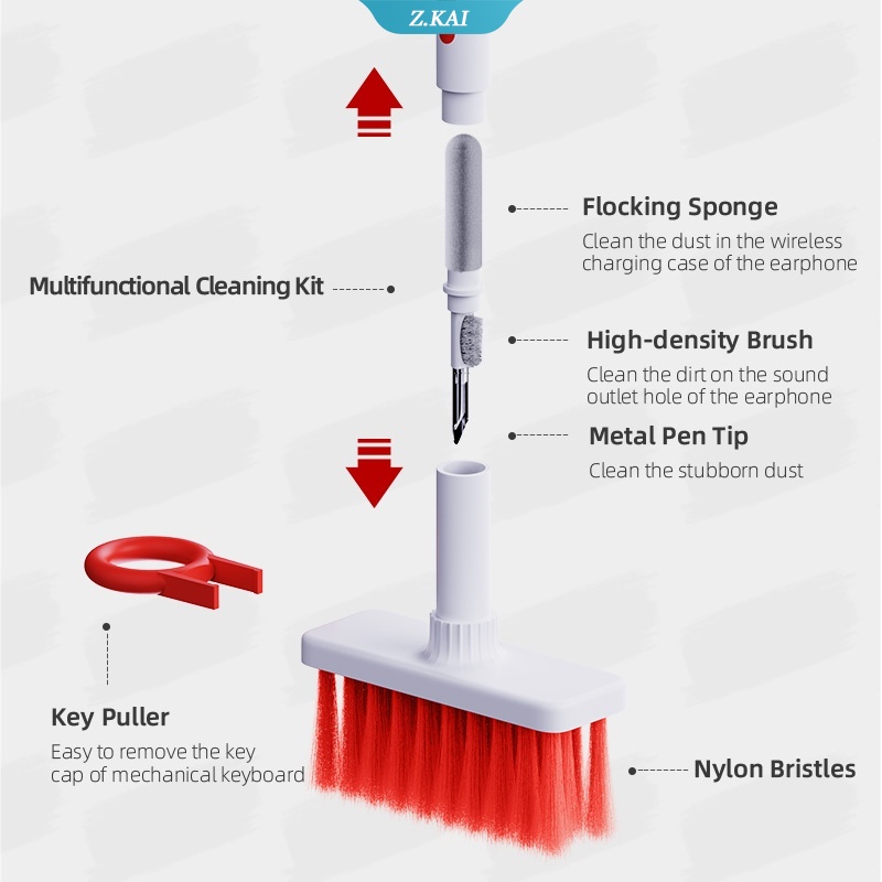 Bộ Cọ Vệ Sinh Bàn Phím Máy Tính 5 Trong 1 Đa Năng