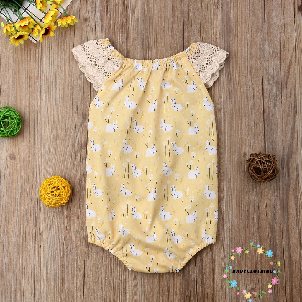 Bộ bodysuit một mảnh hình thỏ Phục sinh dễ thương cho bé sơ sinh