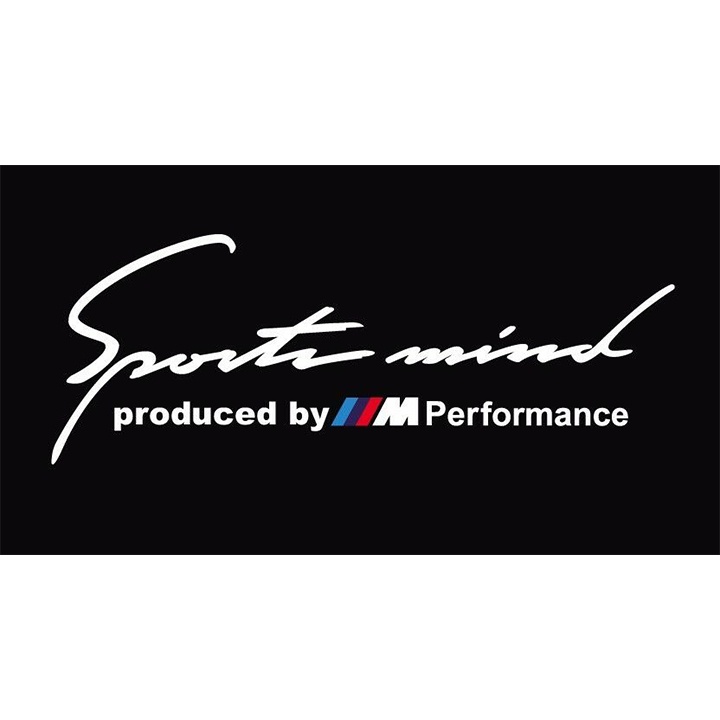 Decal tem chữ Sport mind produced by Performance dán capo thân xe ô tô